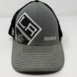 Los Angeles Kings Reebok FitMax 70 Fitted Hat Cap NHL Hockey Gray L